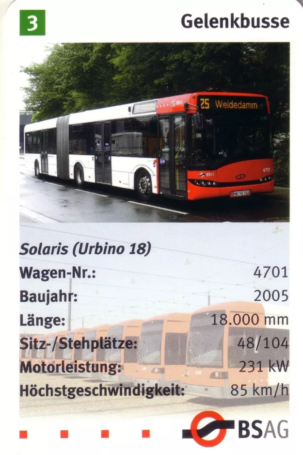 Spielkarte: 3 Gelenkbusse
 (2006)