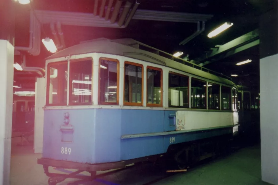 Stockholm Beiwagen 889 auf Tegelviksgatan 22 (1992)