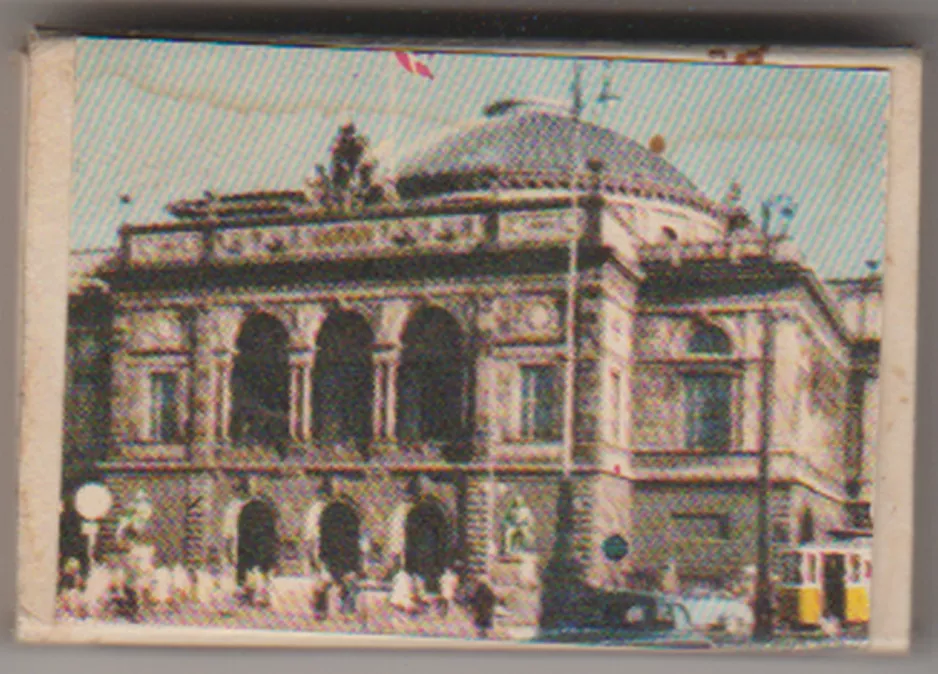 Streichholzschachtel: Kopenhagen vor Det Kongelige Teater (1920)