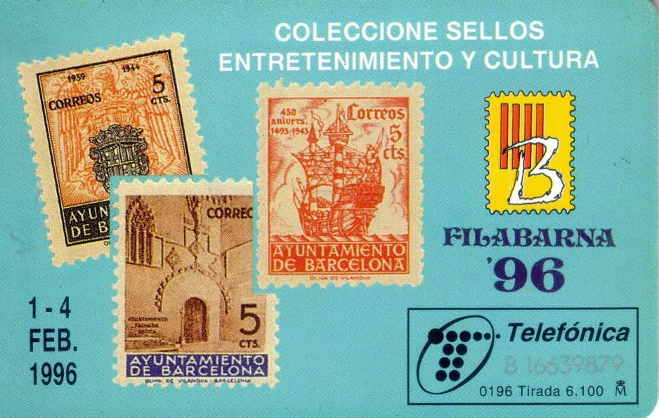 Telefonkarte: Barcelona, die Rückseite (1996)
