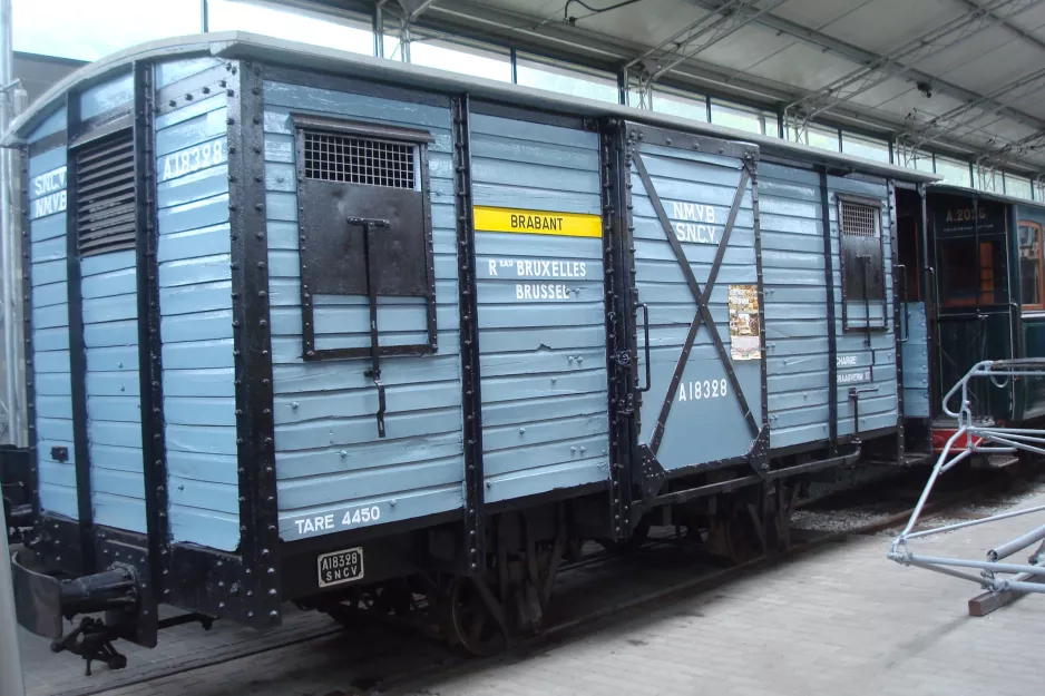 Thuin Güterwagen A.18328 im Tramway Historique Lobbes-Thuin (2014)