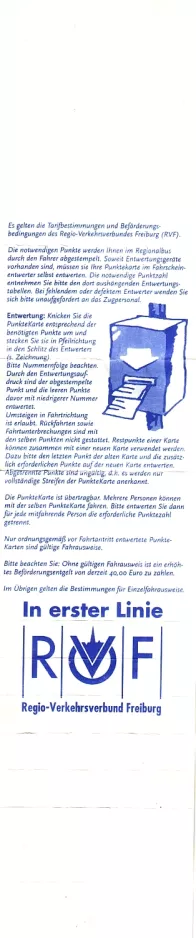 Ticket-Gutschein für Freiburger Verkehr (VAG), die Rückseite (2008)