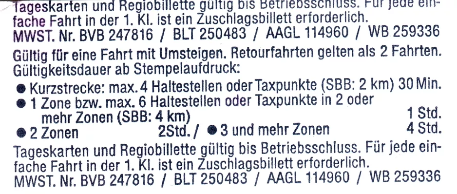 Überweisung-Fahrkarte für Basler Verkehrs-Betriebe (BVB), die Rückseite (2003)