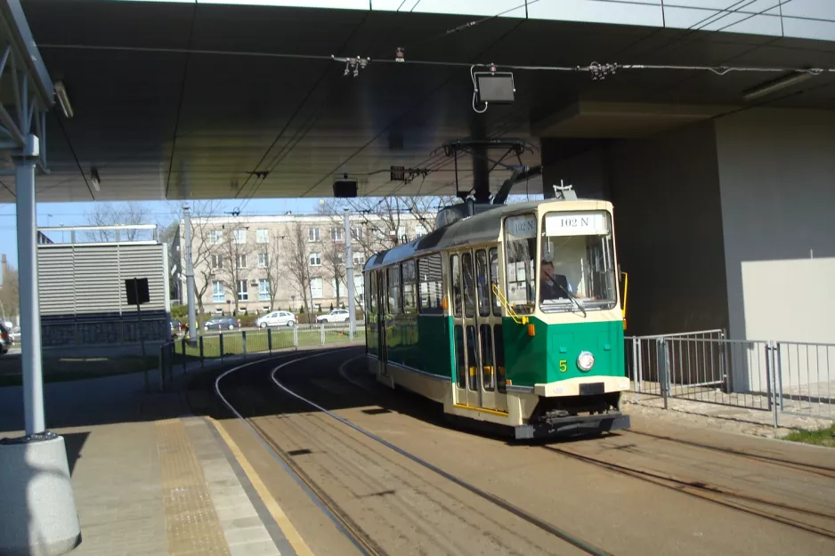 Warschau Museumswagen 5, die Vorderseite Metro Młociny (2011)