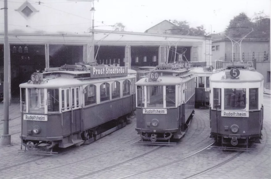 Wien Triebwagen 2101 vor Rudolfsheim (1957)