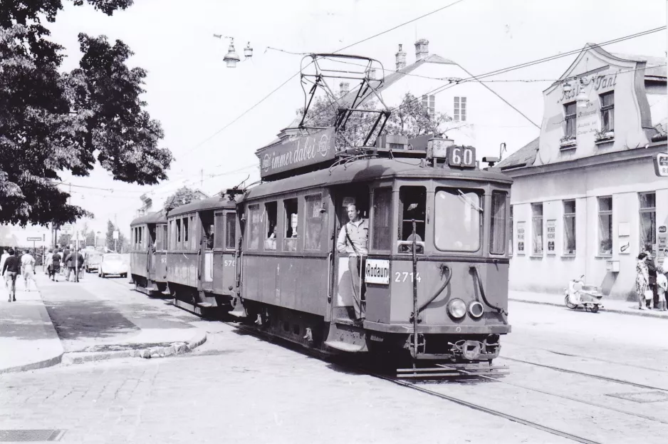 Wien Triebwagen 2714 auf Franz Asenbauer Gasse (1968)