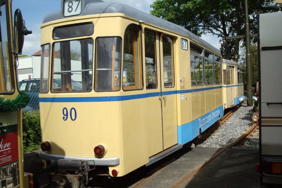 Woltersdorf Beiwagen 90 am Woltersdorfer Straßenbahn (2013)