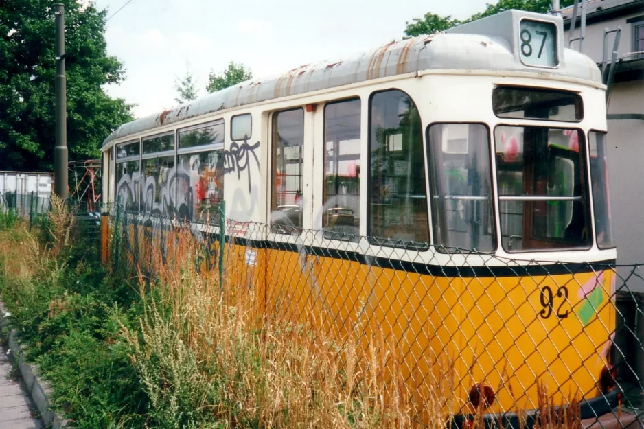 Woltersdorf Beiwagen 92 am Woltersdorfer Straßenbahn (2001)