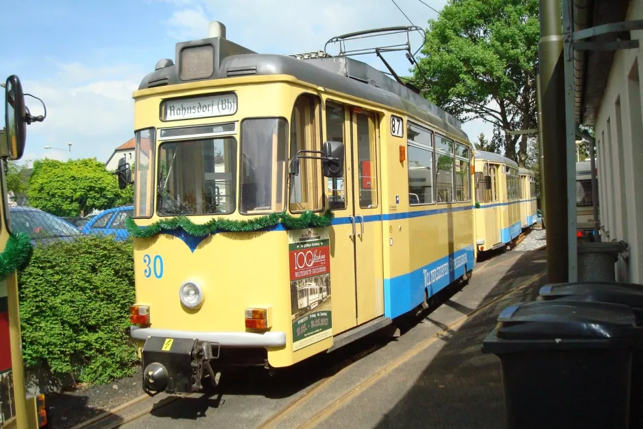 Woltersdorf Triebwagen 30 am Woltersdorfer Straßenbahn (2013)