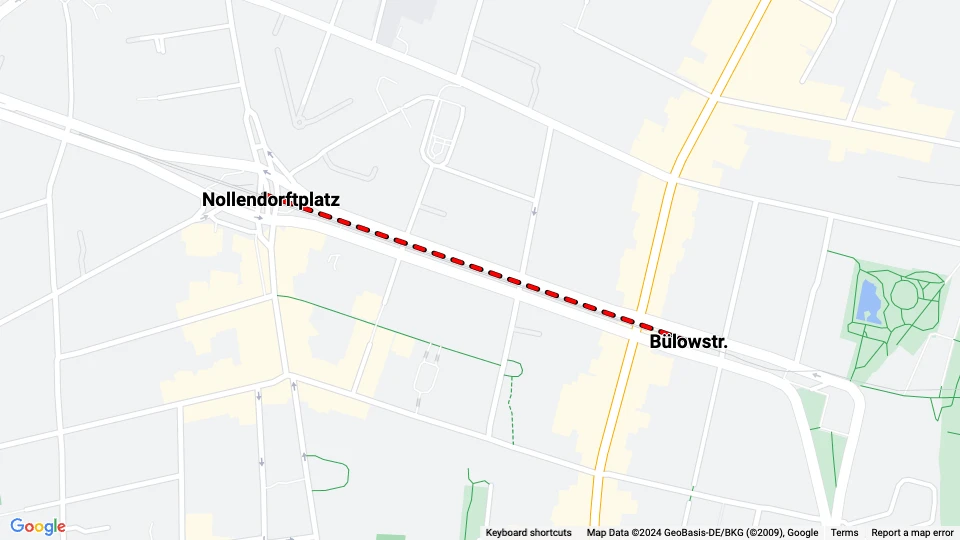 Berlin E2: Bülowstr. - Nollendorftplatz Linienkarte