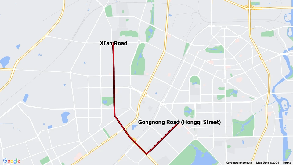 Changchun Straßenbahnlinie 54: Xi