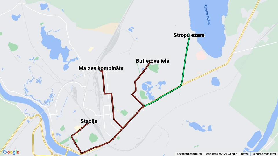 Daugavpils satiksme (DS) Linienkarte