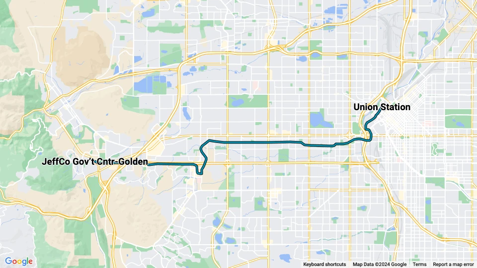 Denver Straßenbahnlinie W: Union Station - JeffCo Gov