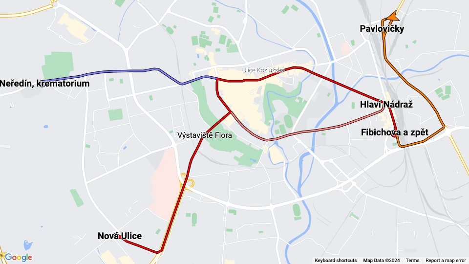 Dopravní podnik města Olomouce (DPMO) Linienkarte