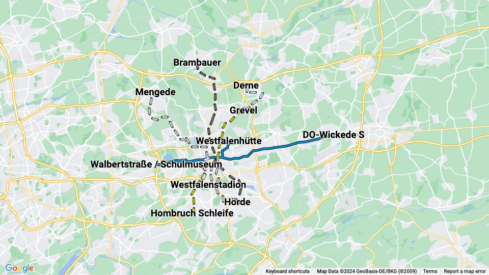 Dortmunder Stadtwerke (DSW21) Linienkarte