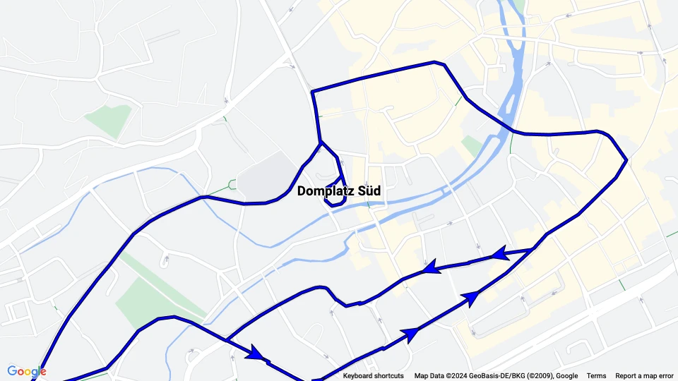 Erfurt Stadtrundfahrten Linienkarte