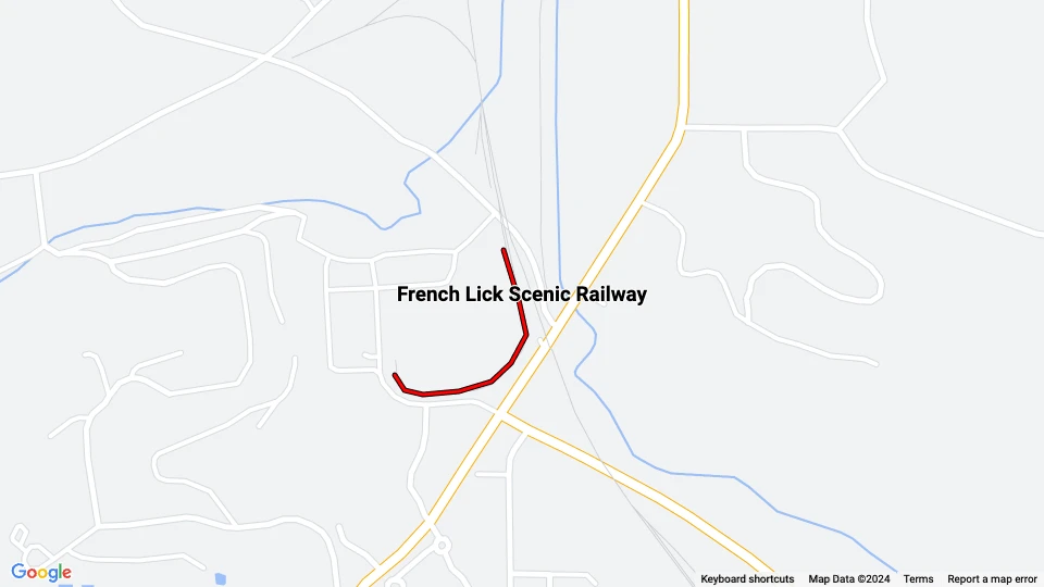 French Lick Museumslinie Linienkarte