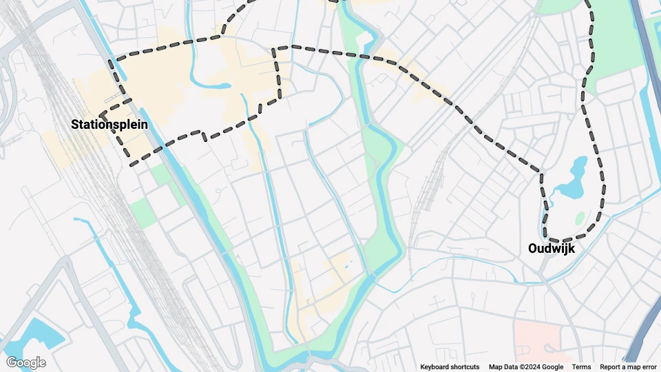 Gemeentelijk Gas-, Electriciteits-, Tram- en Radiobedrijf Utrecht (GETRU) Linienkarte