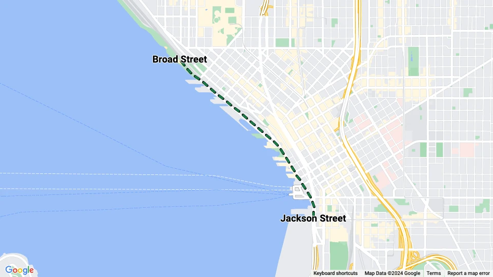 George Benson Waterfront Streetcar Line Linienkarte