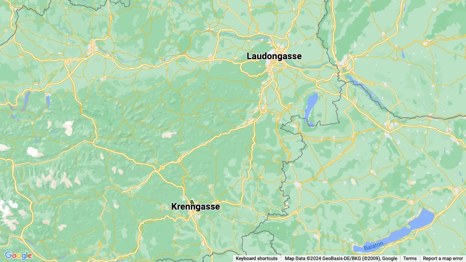 Graz Zusätzliche Linie 3: Krenngasse - Laudongasse Linienkarte
