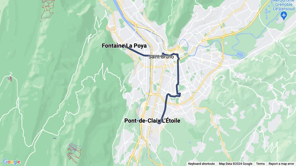 Grenoble Straßenbahnlinie A: Fontaine La Poya - Pont-de-Claix L