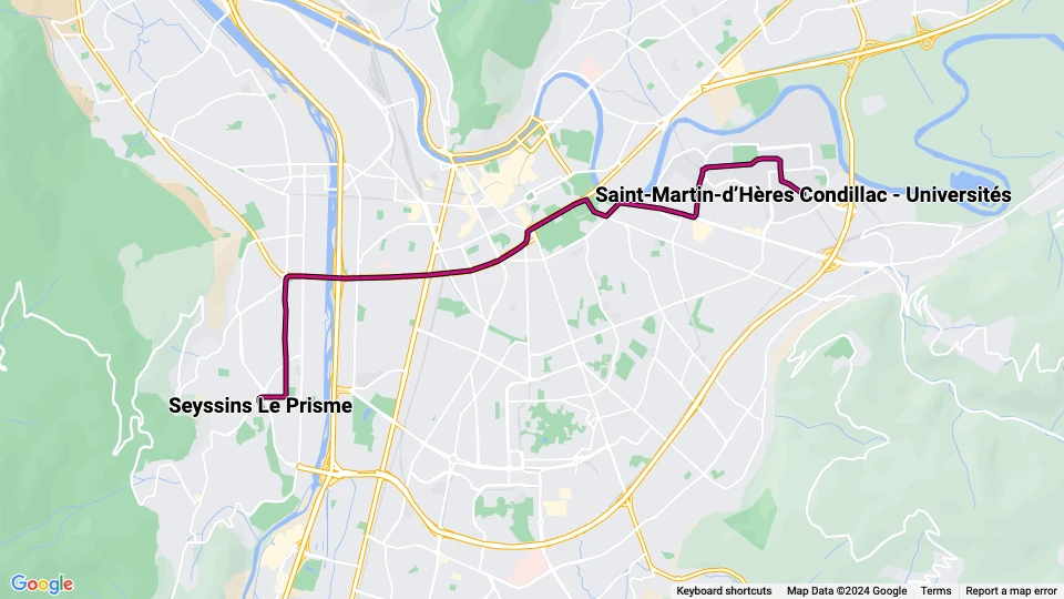 Grenoble Straßenbahnlinie C: Seyssins Le Prisme - Saint-Martin-d