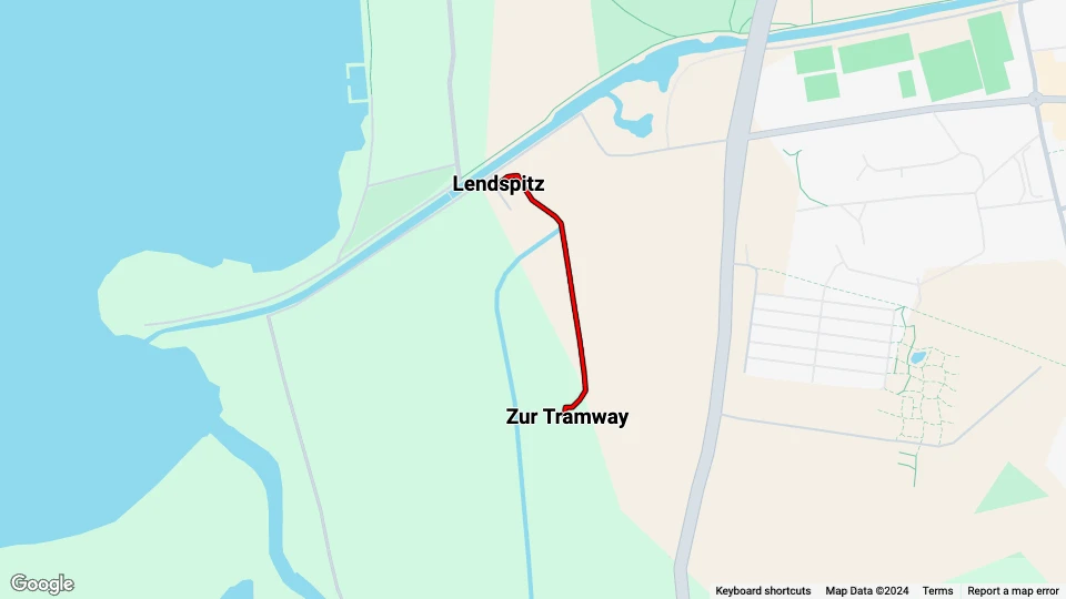 Klagenfurt Lendcanaltramway: Lendspitz - Zur Tramway Linienkarte