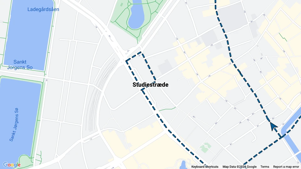 Kopenhagen Touristenbahn T Linienkarte