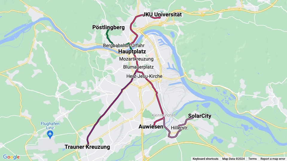 Linz AG Linienkarte