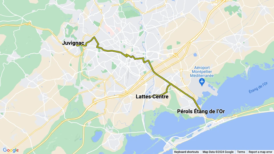 Montpellier Straßenbahnlinie 3: Juvignac - Pérols Étang de l