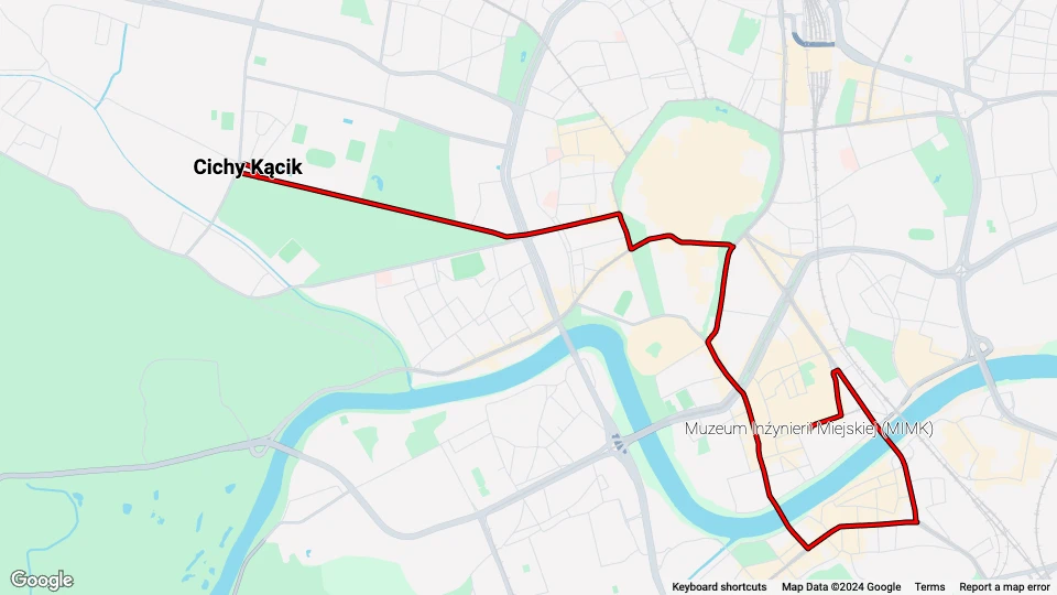 Muzeum Inźynierii i Techniki w Krakowie (MIT) Linienkarte