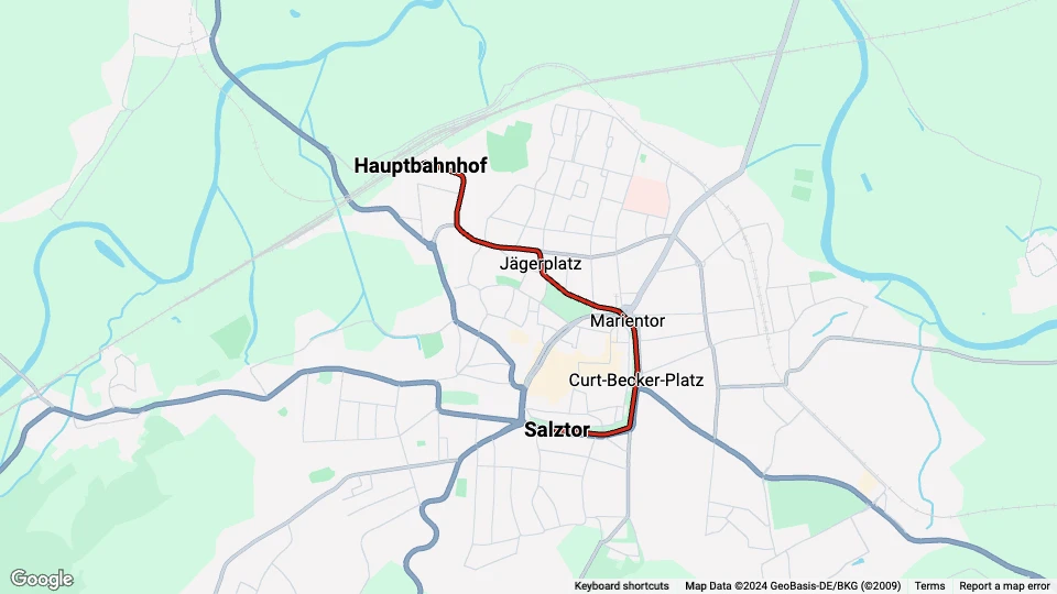 Naumburger Touristenbahn (NTB) Linienkarte
