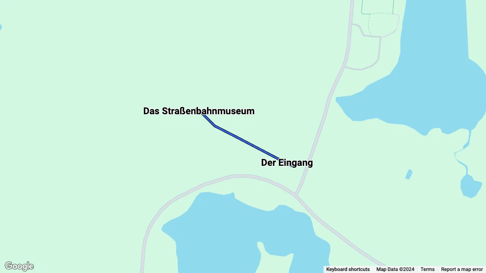 Skjoldenæsholm Meterspur: Der Eingang - Das Straßenbahnmuseum Linienkarte