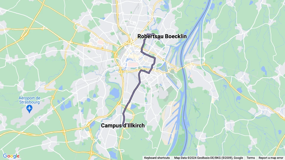 Straßburg Straßenbahnlinie E: Campus d