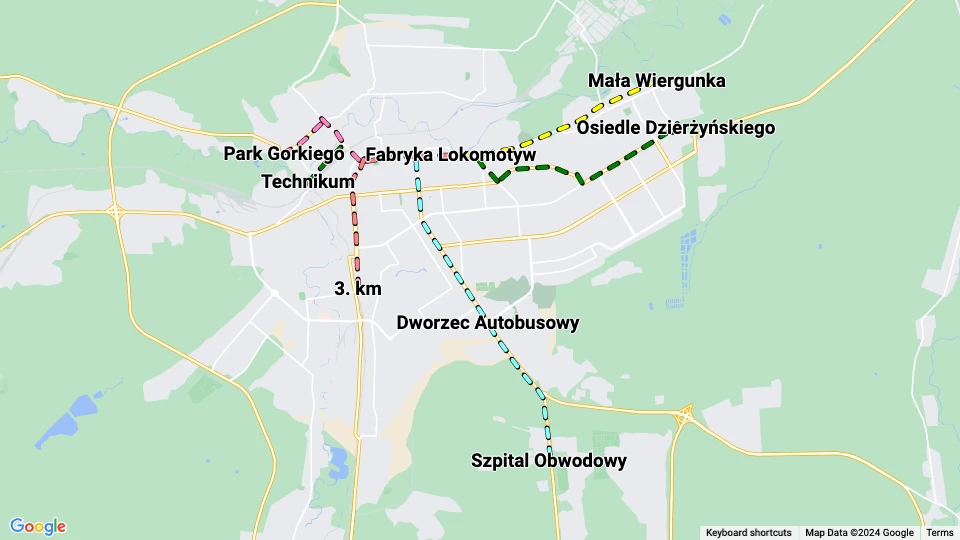 Transport Lugansk Linienkarte