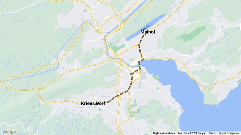 Verkehrsbetriebe Luzern (VBL) Linienkarte