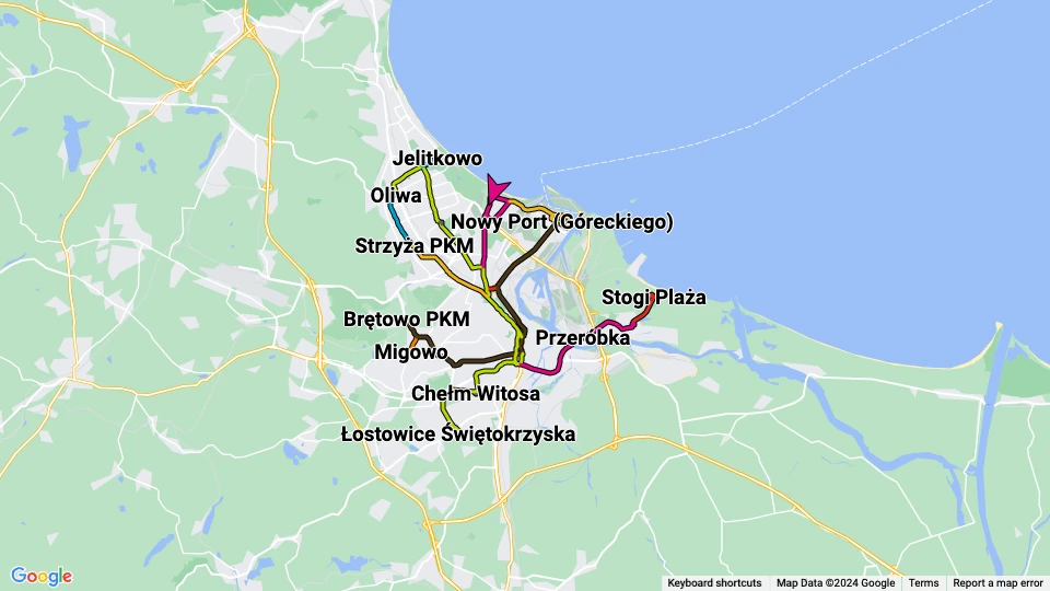 Zarząd Transportu Miejskiego w Gdańsku (ZTM Gdańsk) Linienkarte