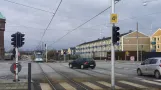 Danmark, Århus nya spårvagn och linje (Aahus new tram) d. 3.3 2018