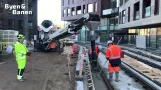 Die Stadtbahn wird im Stadtzentrum gebaut