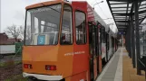 Straßenbahn Cottbus Mitfahrt von Hauptbahnhof bis Schwellwitz Anger im KTNF6 auf 1 Komplette Linie