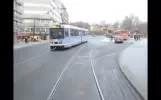 Tram ride in Oslo, driver's view