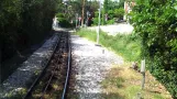 Tramvia Trieste - Opicina: discesa nel tratto a trazione funicolare