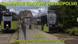 Tramwaje Gorzów. Linia 1 Wieprzyce PKP - Fieldorfa "Nila" 4K/Ride on tram line 1 in Gorzów - CABVIEW