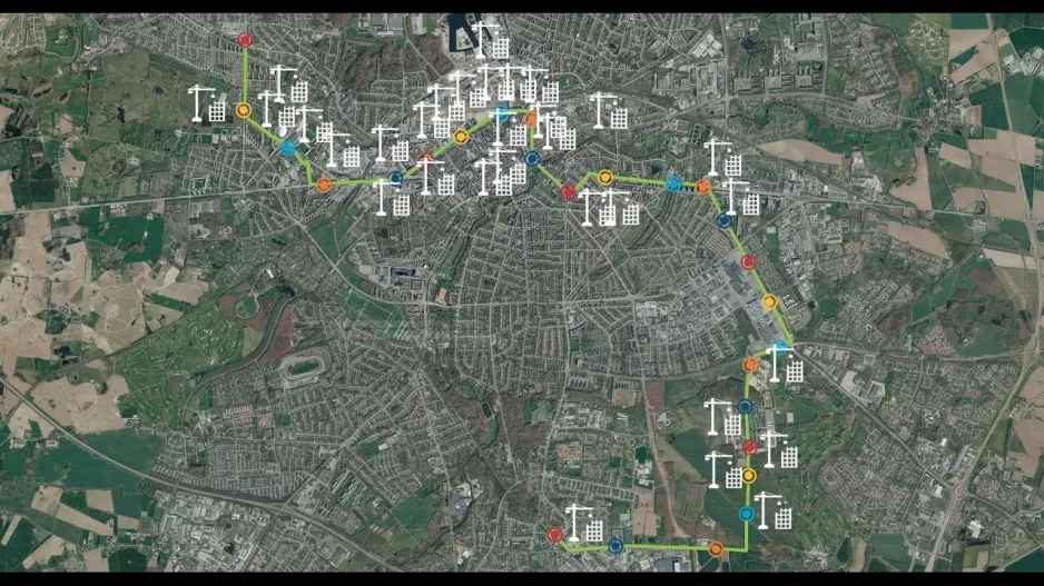 Bauarbeiten für mehr als 15 Milliarden DKK entlang der Stadtbahn