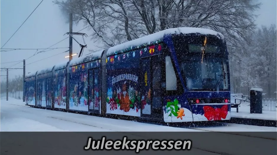 Der „Weihnachtsexpress“ im Schnee – Odense Light Rail