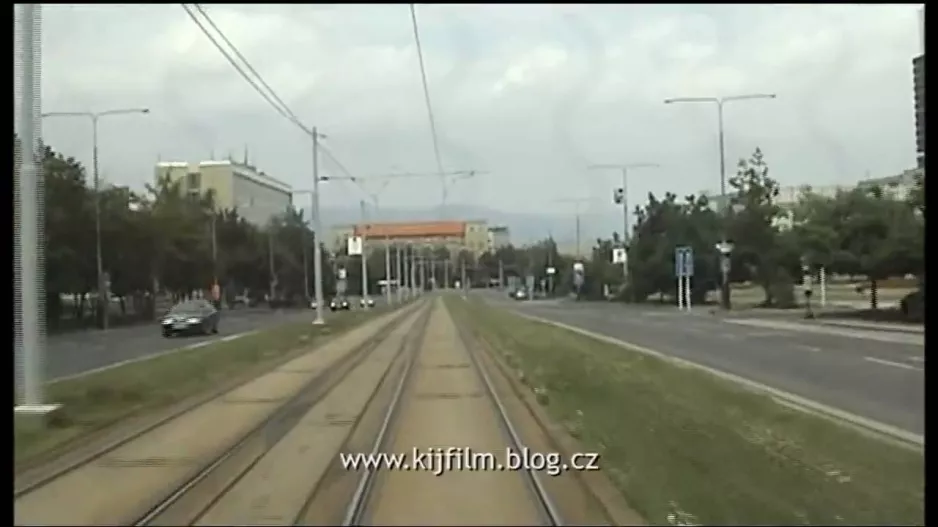 Most, Tramvaj, Linie 4 im Führerstand. Teil 1