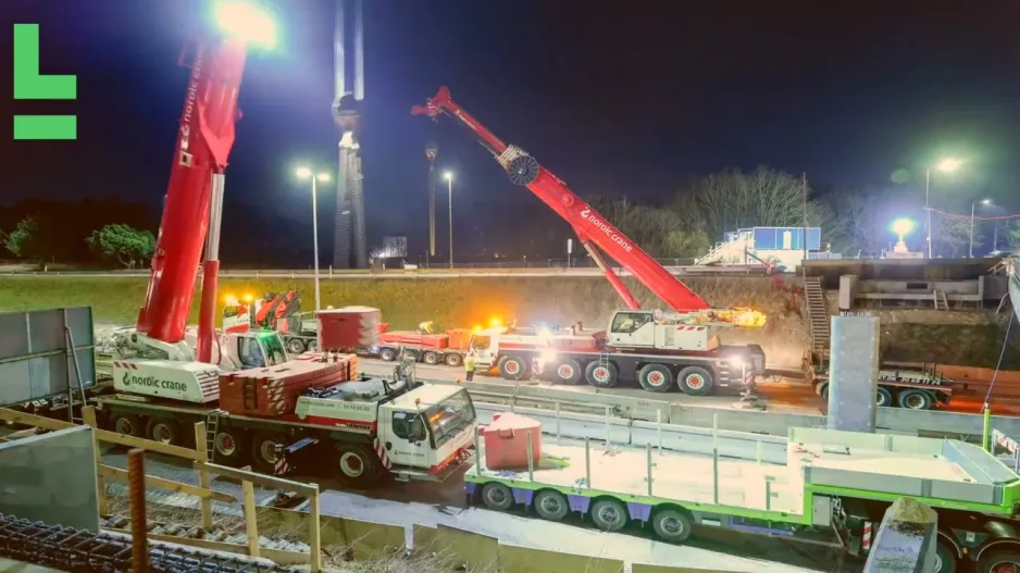 Neue Stadtbahnbrücke über die Autobahn Hillerød