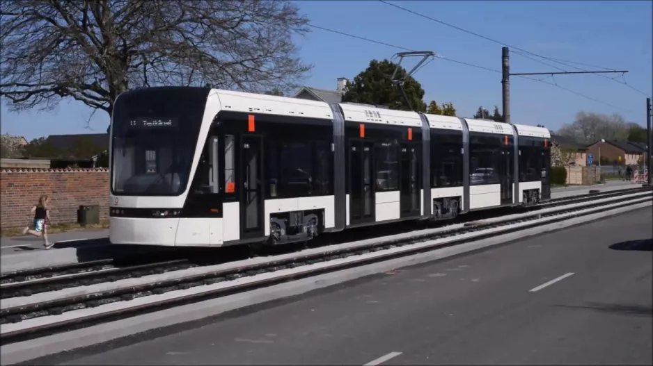 Odense Light Rail Stadler Variobahn, erste Testfahrten, April 2020