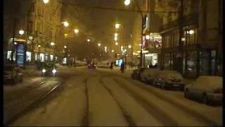 Praha, Straßenbahn, PRAG, Straßenbahn im Schnee, Echtzeit im Führerhaus. Teil 4