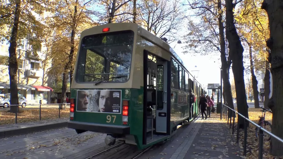 Straßenbahnbetrieb in Syksinis Munkkiniemi 